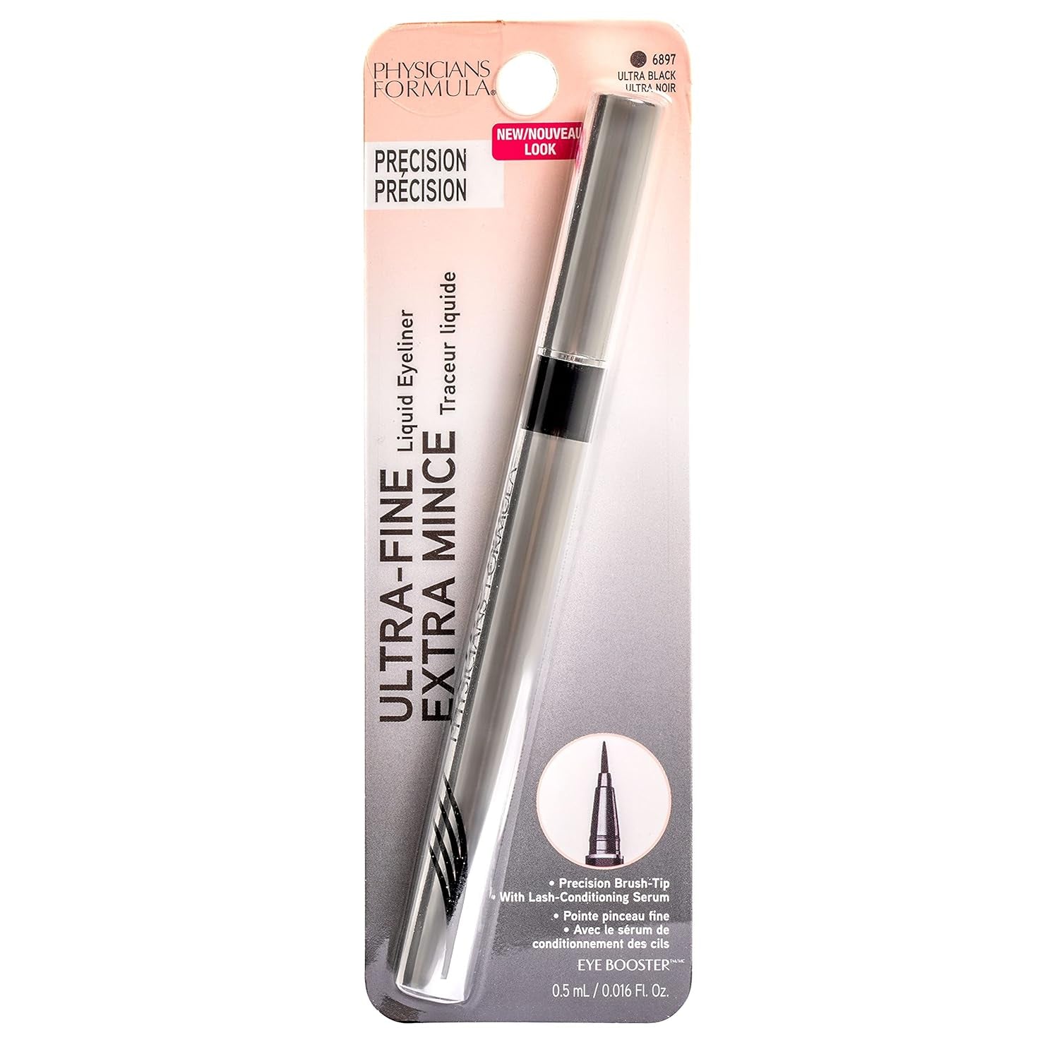 Eye Booster, Lash-Enhancing 2-In-1 Eyeliner Serum, Dermatologist Approved, Hypoallergenic, Cruelty-Free & Vegan - Deep Brown