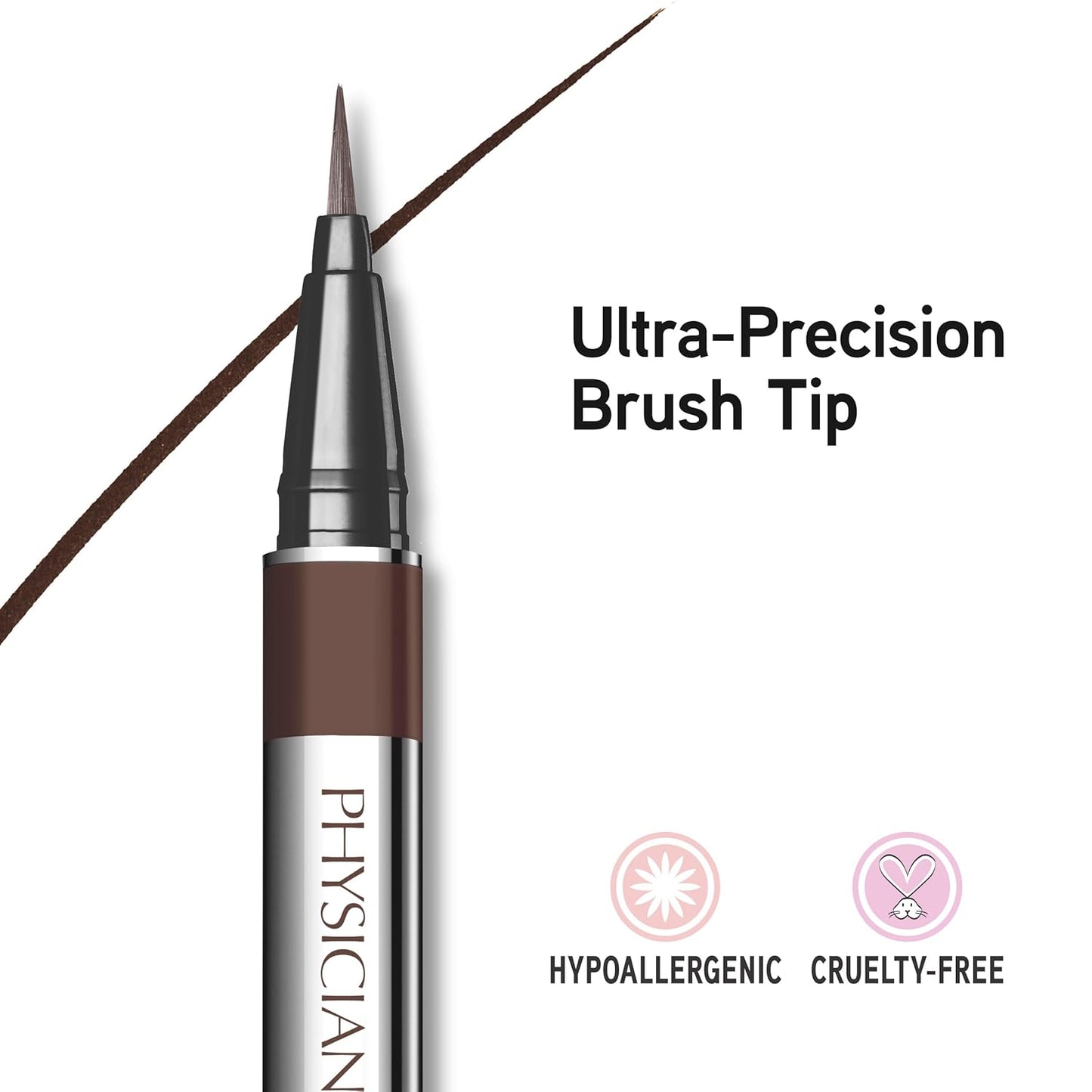Eye Booster, Lash-Enhancing 2-In-1 Eyeliner Serum, Dermatologist Approved, Hypoallergenic, Cruelty-Free & Vegan - Deep Brown