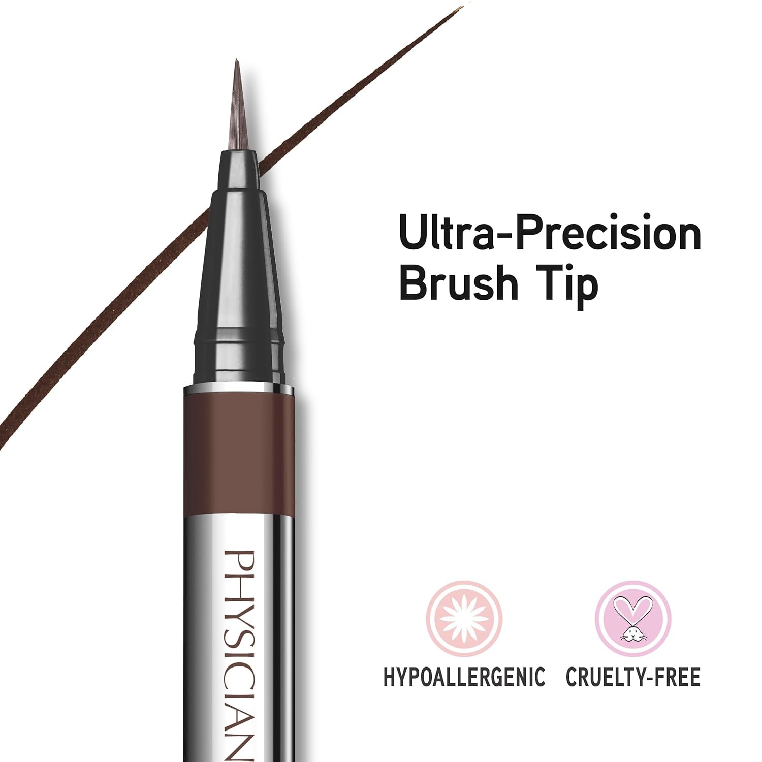 Eye Booster, Lash-Enhancing 2-In-1 Eyeliner Serum, Dermatologist Approved, Hypoallergenic, Cruelty-Free & Vegan - Deep Brown